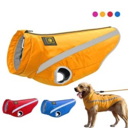 Wasserdichter, warmer Hundemantel, Kleidung, gepolsterte Weste, Haustierjacke, mittelgroß/groß, Winter XL rot
