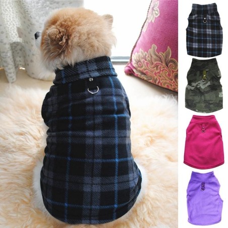 Hunde Herbst Winter verdickter Westenmantel M rose rot