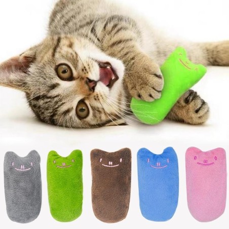 Katzenspielzeug Haustier Kauen Katze Minze Spielzeug Krallen Daumen Beißen Lustige Interaktive Plüsch 4*9cm