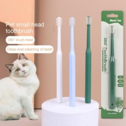 Frische Mundzahnbürste, praktisch, einfarbig, handgehaltene Zahnpflege, 360-Grad-Katze weiß