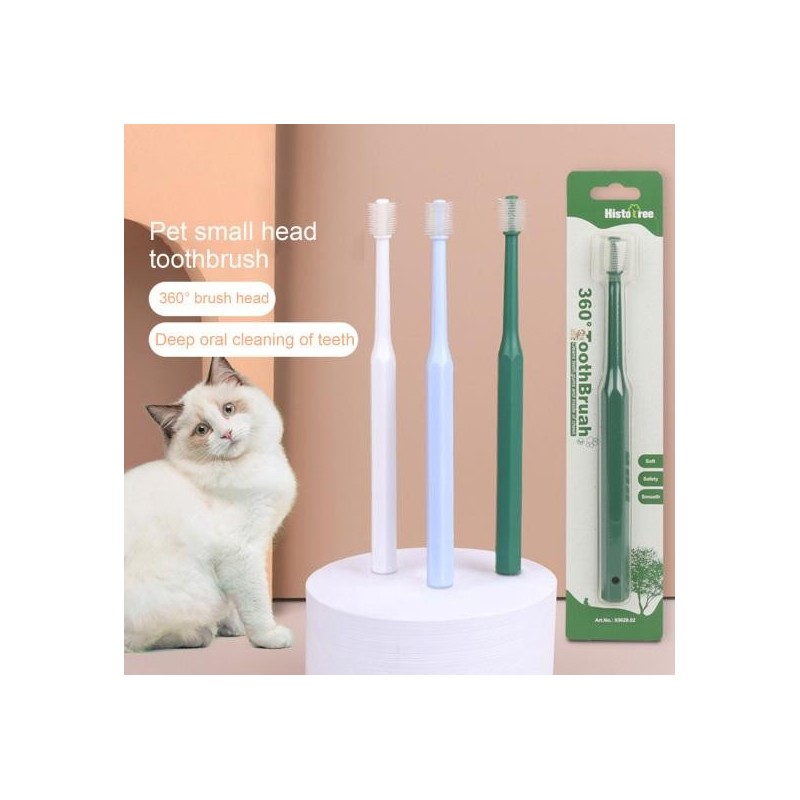 Frische Mundzahnbürste, praktisch, einfarbig, handgehaltene Zahnpflege, 360-Grad-Katze weiß