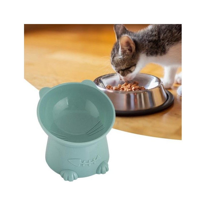 Reine Farbe Fischgrätenmuster Schützen Halswirbelsäule Glatte Katzen Hunde Wasser Feeder Teller Teller Haustier Zubehör Schüs