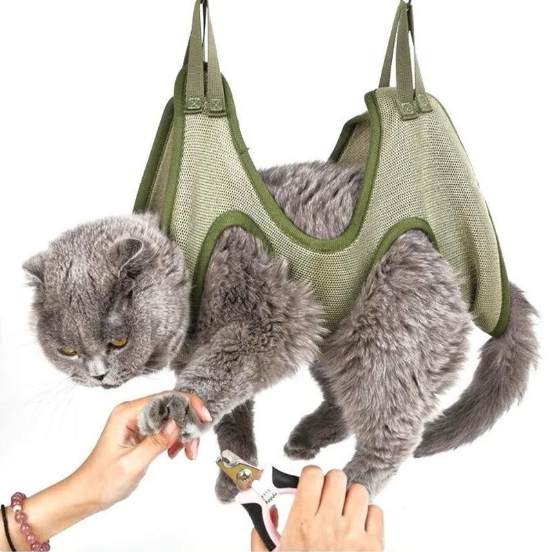 Katze Pflege Hängematte Nagel Schneiden Anti Scratch Biss Feste Tasche Welpen Trimmen Zurückhaltung Tasche Pet Schönheit Häng