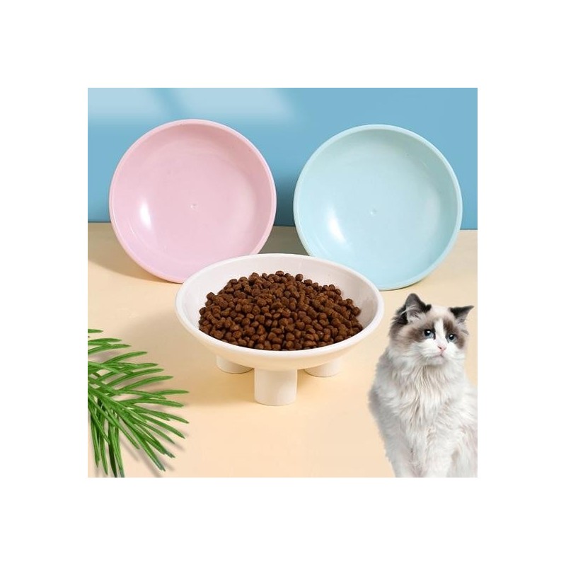 Stabile hohe Fuß Design Katze Hund Futternapf Nackenschutz Haustier Wasser Lebensmittel rosa