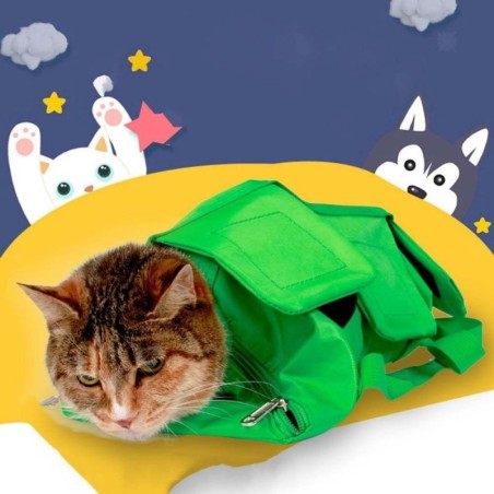 Untersuchen Trimmen Nagel Pet Carrier Sling Bag Katze Pflege Tasche Haustier Rucksack Katze Pflege Fixierung Tasche S gelb
