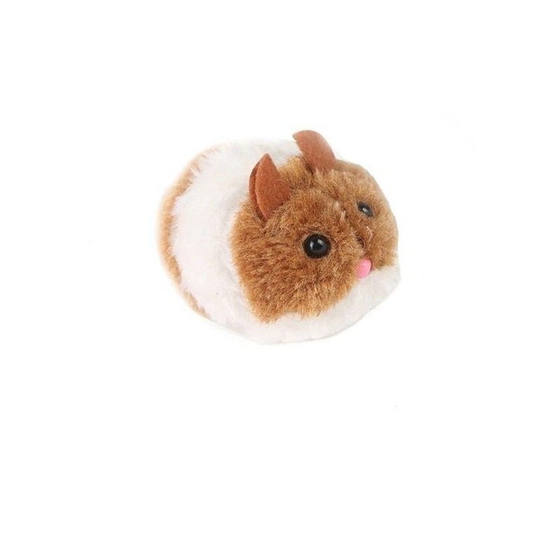 Batterieloses, vibrierendes Katzenspielzeug Hamster braun