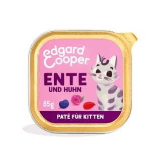 Edgard & Cooper Nassfutter Katze Kitten Paté Ente und Huhn 32x85 g
