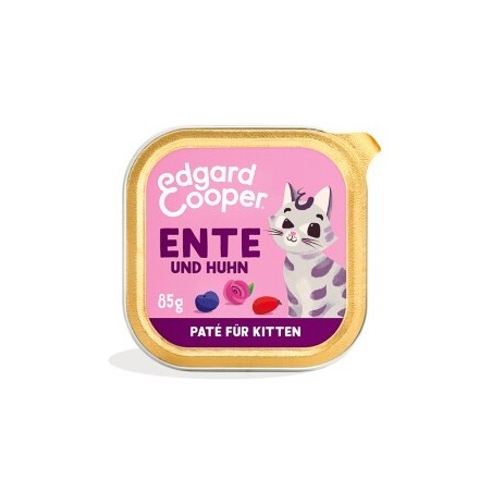 Edgard & Cooper Nassfutter Katze Kitten Paté Ente und Huhn 32x85 g