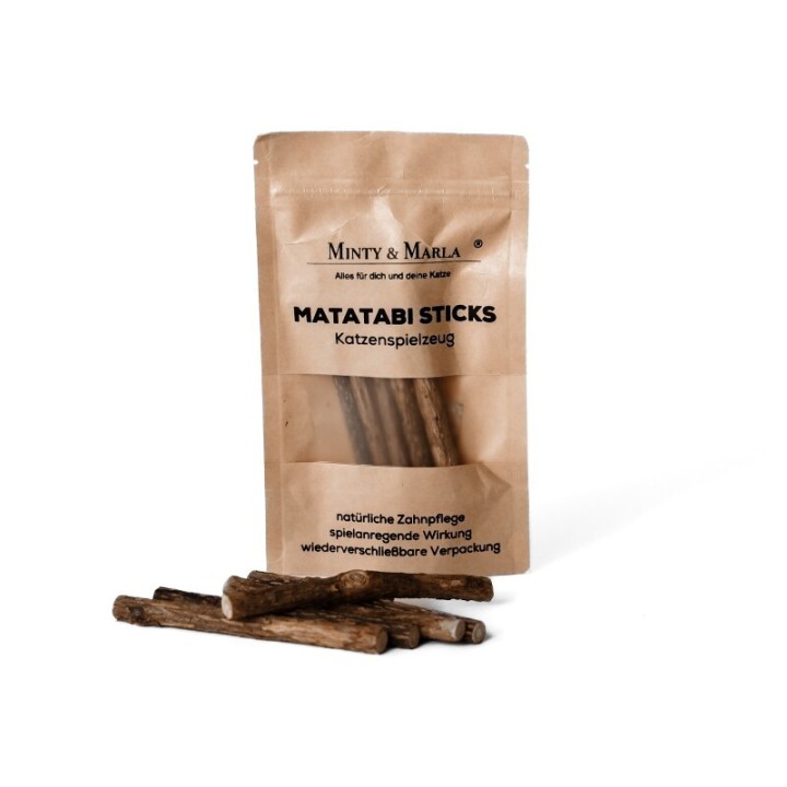 Minty&Marla Matatabi Sticks 5er Pack natürliches Katzenspielzeug