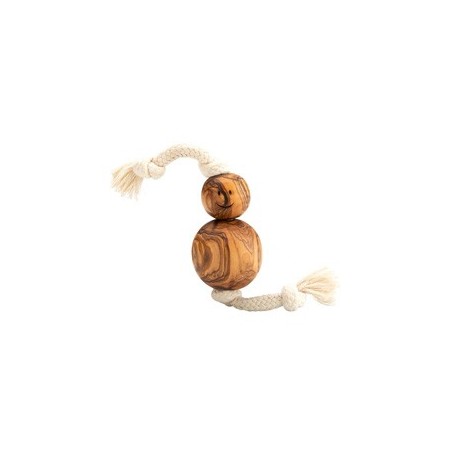 WOLTERS Hundespielzeug Schneemann Olivi braun, Länge: ca. 26 cm, Durchmesser:  Kopf ca. 4 cm, Bauch ca. 6 cm