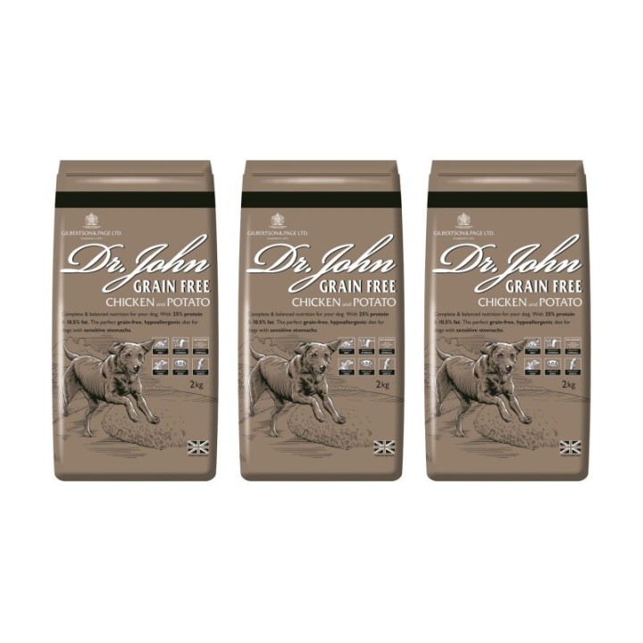 Dr John Getreidefreies Huhn & Kartoffeln 3x2 kg
