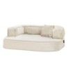 Tierlando ® SHARLEEN VISCO PLUS - Orthopädisches Hundesofa mit kuscheligem Teddystoff creme 1,5 m, 40 cm, 1 m