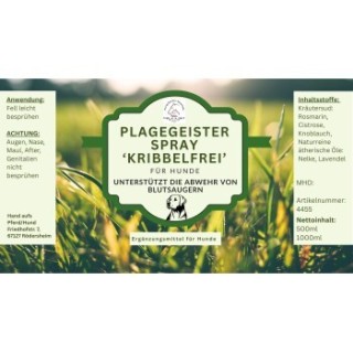 Hand aufs Pferd/Hund Floh & Zeckensspray Kribbelfrei