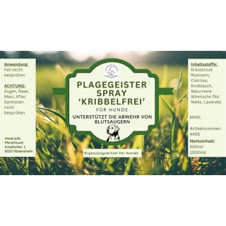 Hand aufs Pferd/Hund Floh & Zeckensspray Kribbelfrei