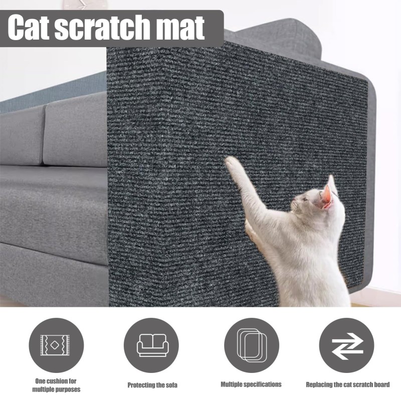Katzenkratzmatte, Katzenteppich mit selbstklebendem, zuschneidbarem Katzenkratzbaumteppich, Katzenkratzmöbelschutz 30*30cm be