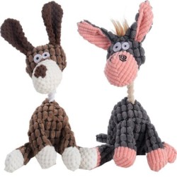 Plüsch-Hundespielzeug, Cord, für kleine und mittelgroße Hunde, Tierhund, quietschendes Spielzeug, bissfestes Kauspielzeug, Ba