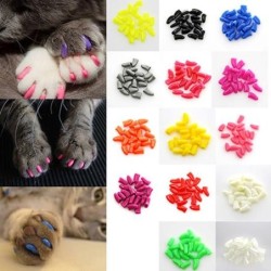 Pets Public Accessories 20 Stück Haustier-Hundekatzen-Pfoten-Klauen-Anti-Kratz-weiche Silikon-Nagelkappen-Schutzhüllen-Hülle-
