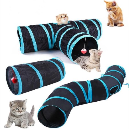 Katzentunnel, Heimtierbedarf, Katze, ST-Pass, Spieltunnel, faltbarer Katzentunnel, Katzenspielzeug, atmungsaktives Bohrrohr f