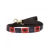 Benji & Flo Sublime Polo Hundeleine aus Leder 115cm x dunkelblau/rot