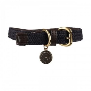 Benji & Flo Hundehalsband mit Interlaced-Lederfutter XS bordeaux