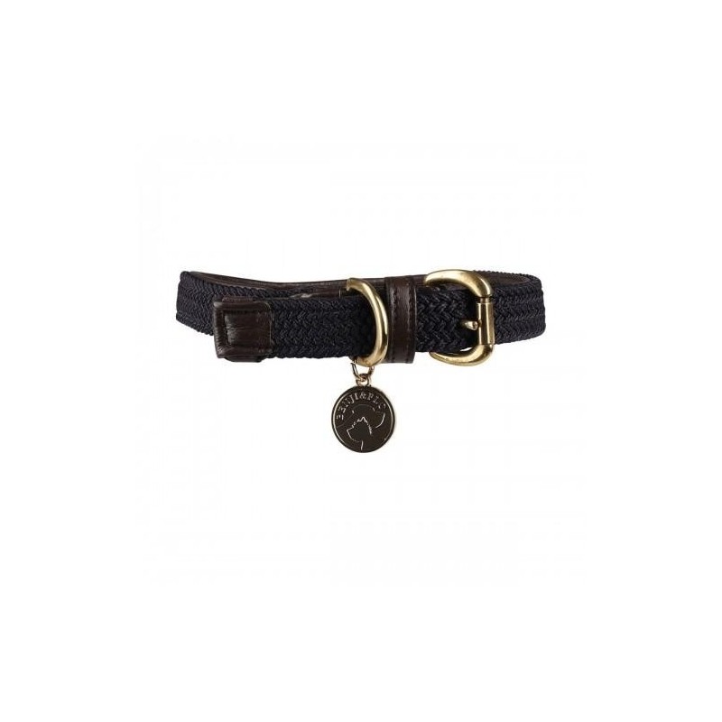 Benji & Flo Hundehalsband mit Interlaced-Lederfutter XS bordeaux