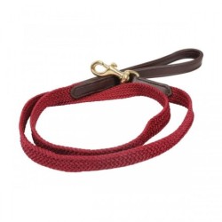 Benji & Flo Hundeleine aus geflochtenem Leder 100cm bordeaux
