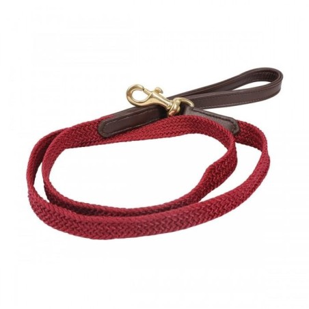 Benji & Flo Hundeleine aus geflochtenem Leder 100cm bordeaux