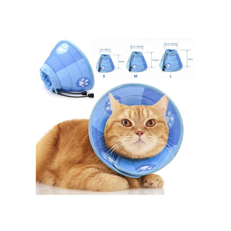 Weiches, bequemes Genesungshalsband für Katzen zur Heilung nach Operationen und zur Vorbeugung von Angstzuständen, verstellba