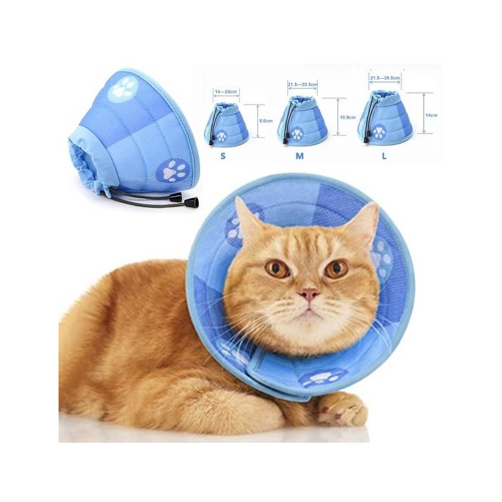 Weiches, bequemes Genesungshalsband für Katzen zur Heilung nach Operationen und zur Vorbeugung von Angstzuständen, verstellba
