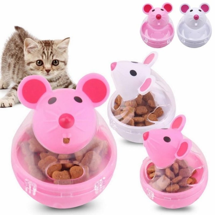 Pet Feeder Katze Spielzeug Maus Lebensmittel Roll Leckage Spender Schüssel Spielen Training Lustige Spielzeug für Katze Kätzc