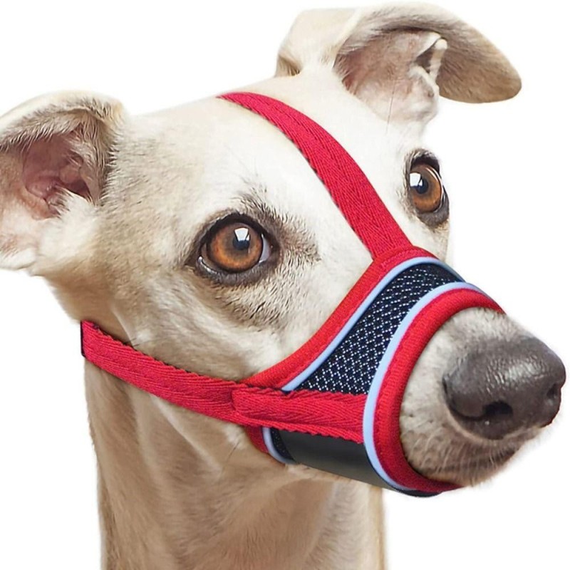 Verstellbarer Riemen, Mundstück für Hunde, Haustiermaske aus weichem Stoff, robuster Maulkorb für kleine bis mittelgroße Hund