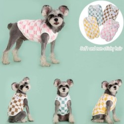 Hunde Herbst und Winter Kleidung Plüsch Plaid Kleidung Doppel Samt Verdickte Weste Katze Plus Samt Weste Haustier Traktion Kl