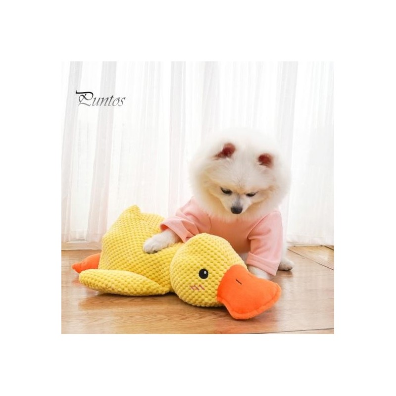 Beruhigendes Hundespielzeug mit Ente, Quacksalber-Ente, Haustierspielzeug, Plüsch-Quietsch-Ente, interaktives gelbes Enten-Ze