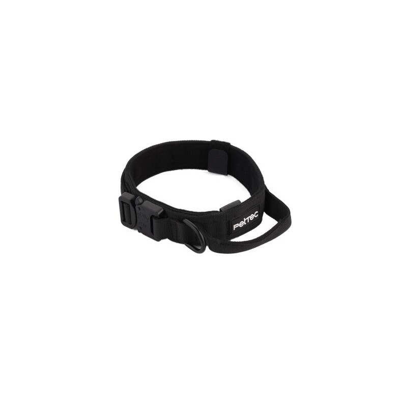 PetTec Hundehalsband aus Neopren & Nylon schwarz S