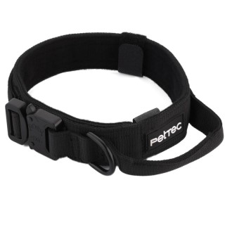 PetTec Hundehalsband aus Neopren & Nylon schwarz S