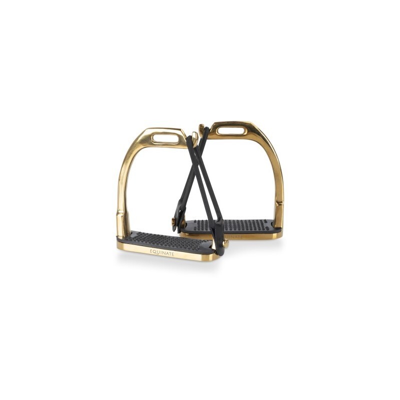 Equinate Sicherheitssteigbügel Belfast gold 10 cm