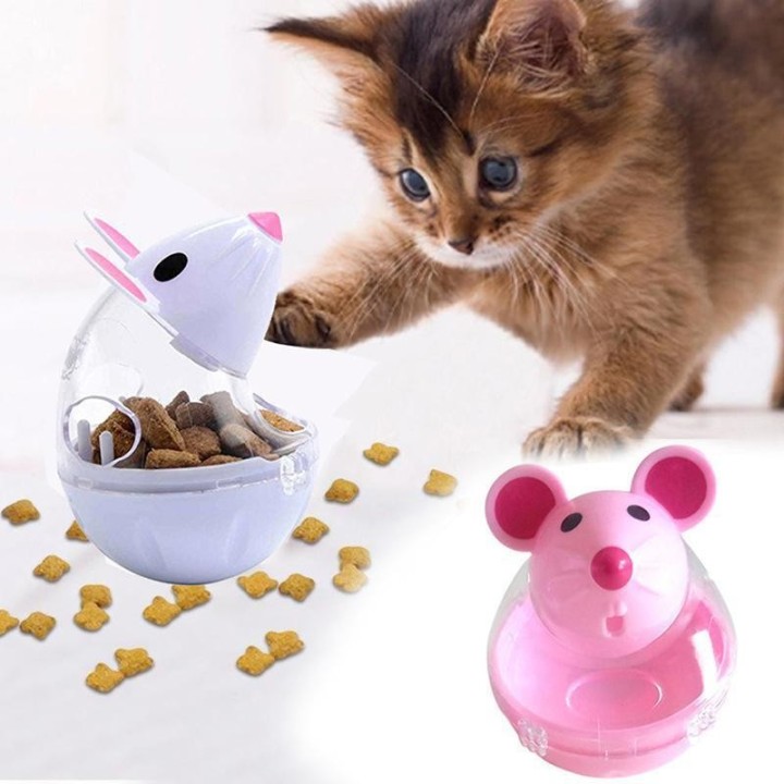Pet Feeder Katze Spielzeug Maus Lebensmittel Roll Leckage Spender Schüssel Spielen Training Lustige Spielzeug für Katze Kätzc