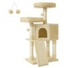 FEANDREA Katzenbaum 115cm Kratzbrett beige