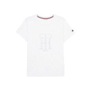 Tommy Hilfiger T-Shirt TH Strass weiß XS - INT