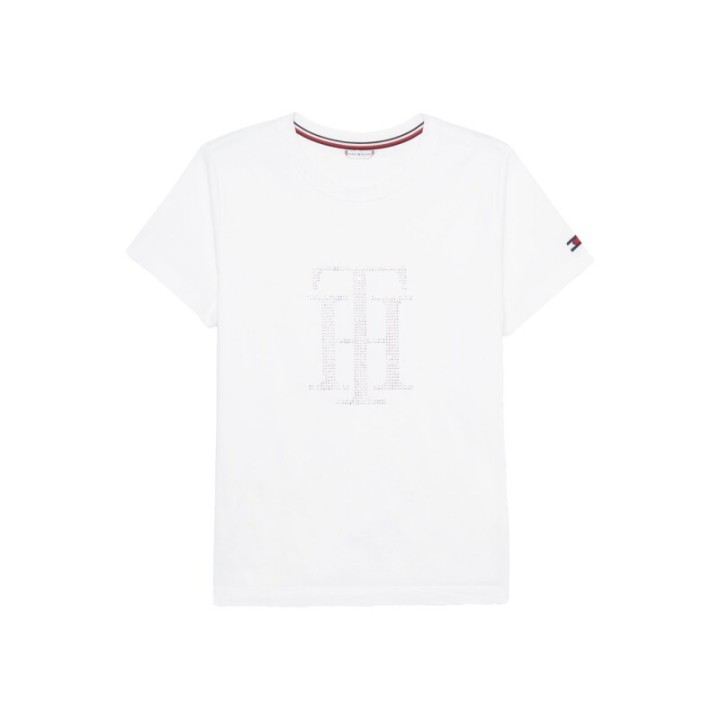 Tommy Hilfiger T-Shirt TH Strass weiß XS - INT