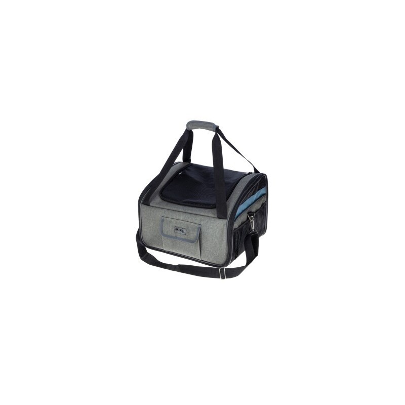 Kerbl Pet Autositztasche Vacation für kleine Hunde, Grau/Blau