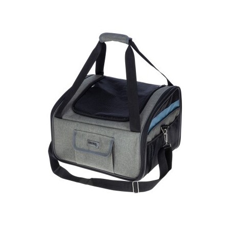 Kerbl Pet Autositztasche Vacation für kleine Hunde, Grau/Blau