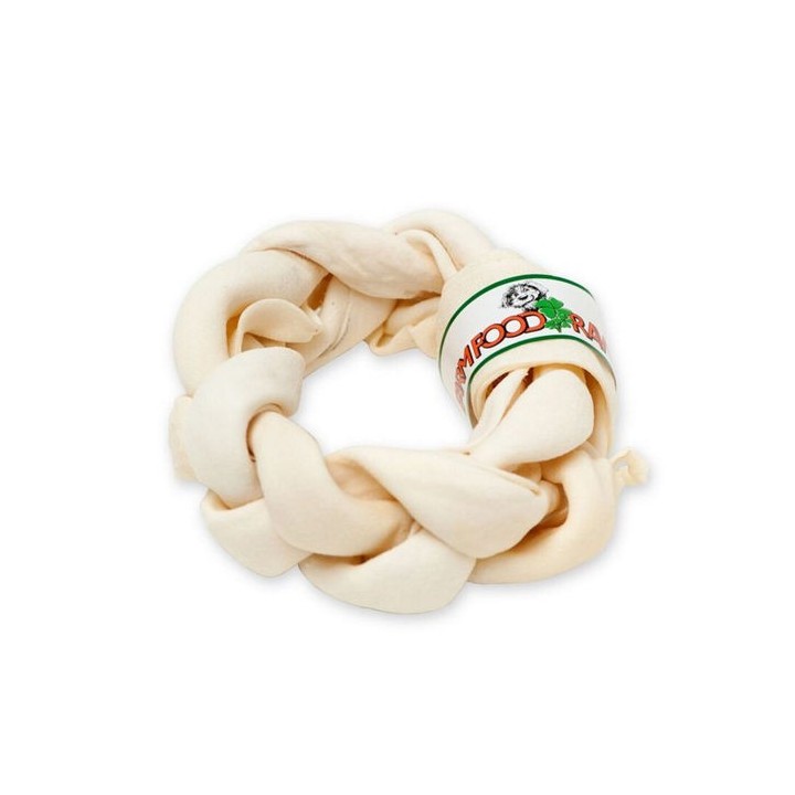 Farm Food Rawhide Dental Braided Donut - M