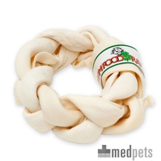 Farm Food Rawhide Dental Braided Donut - S