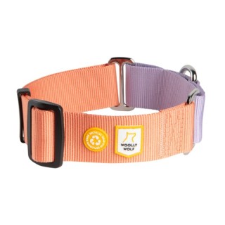 Woolly Wolf Halsband Color Block Martingale Salmon Pink Mix M