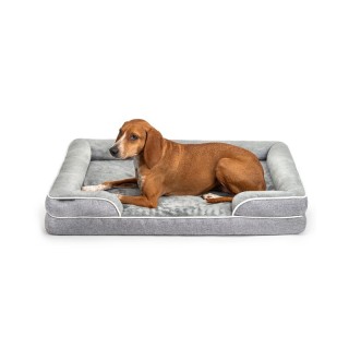 Lionto orthopädisches Hundebett mit erhöhtem Rand rutschfest M