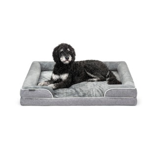 Lionto orthopädisches Hundebett mit erhöhtem Rand rutschfest L