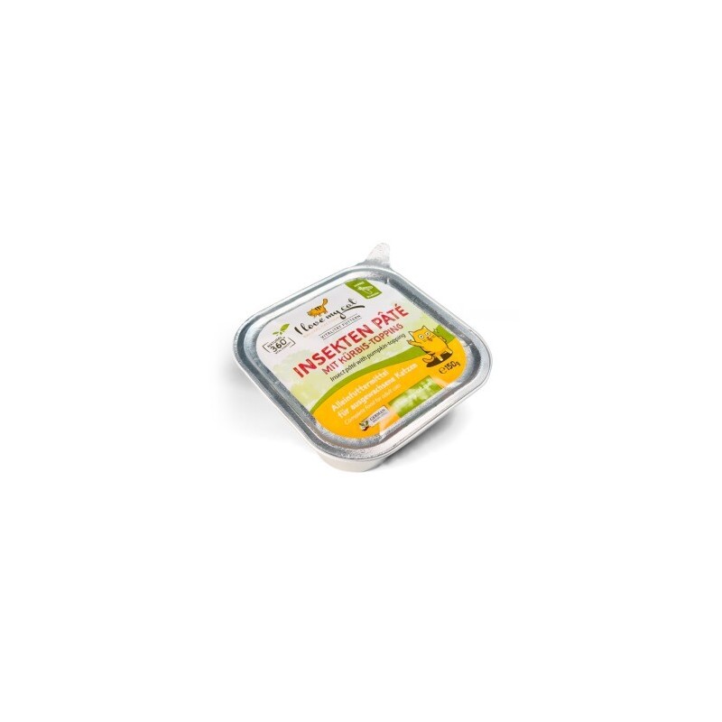 I love my cat Insekten Pate mit Kürbis-topping