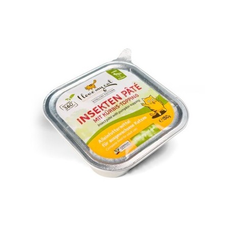 I love my cat Insekten Pate mit Kürbis-topping