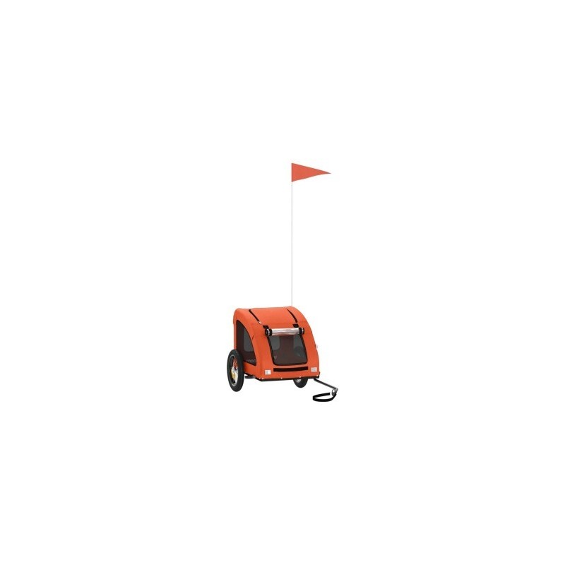 VidaXL Fahrradanhänger Hund 124x53x53cm (L x B x H) orange